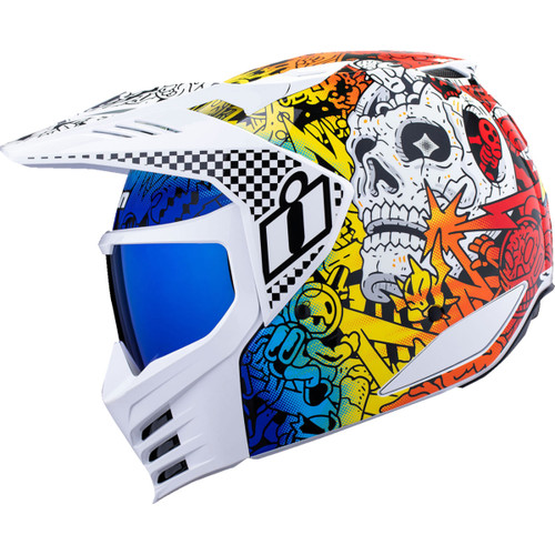 Icon - Elsinore™ Helmet - Doodle 3 - White - 3XL