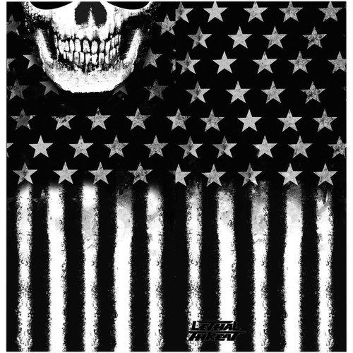 Lethal Threat #NS90805 - Neck Scarf - America Skull
