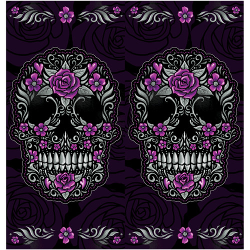 Lethal Threat #NS90807 - Neck Scarf - Floral Skull