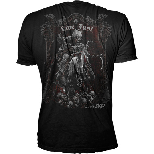 Lethal Threat #LT20855XXL - Live Fast Reaper T-Shirt - Black - 2XL