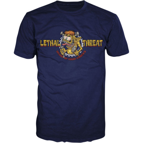 Lethal Threat #LT20896XXL - Skool of Hard Knocks T-Shirt - Blue - 2XL