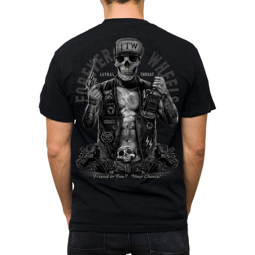 Lethal Threat #LT20904XXXL - Friend or Foe T-Shirt - Black - 3XL