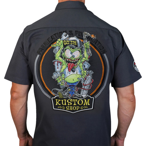 Lethal Threat #FE50220XXL - Fabrication Monster Shop Shirt - Gray - 2XL