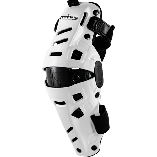 Mobius #1020112 - X8H Hybrid Knee Support - White/Black - L/XL