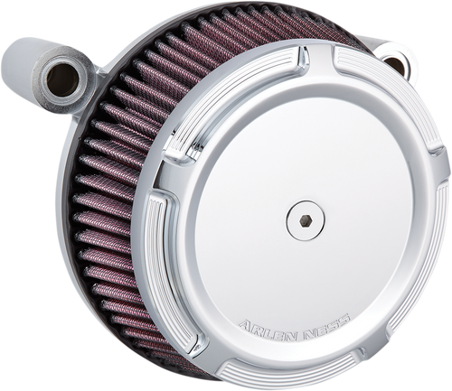 Beveled Synthetic Stage-1 Air Cleaner - Chrome - Evolution