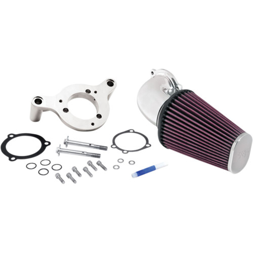 K & N #57-1125P - Aircharger® Intake System with Mandrel-Bent Aluminum Intake Tube Kit - Bright Chrome