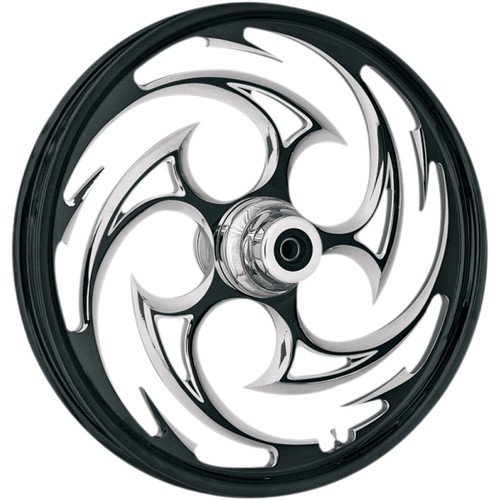 RC Components #16350-9917-85E - Wheel - Savage Eclipse - Front - Dual Disc/without ABS - Black Eclipse - 16x3.5 - '00-'07 FLT