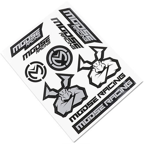 Moose Offroad - S2 Decal - Moose Racing - Black/Silver
