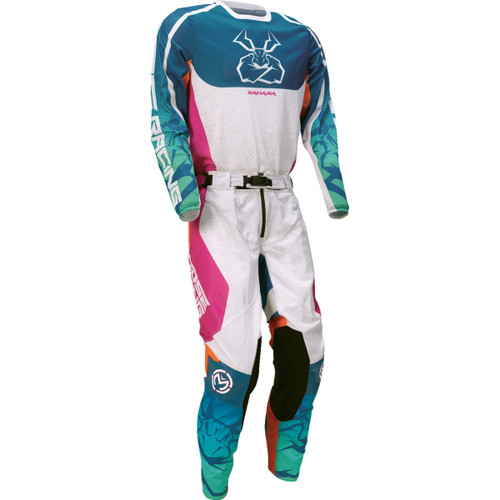 Moose Offroad - Sahara Jersey - Teal/Orange/Pink - 3XL