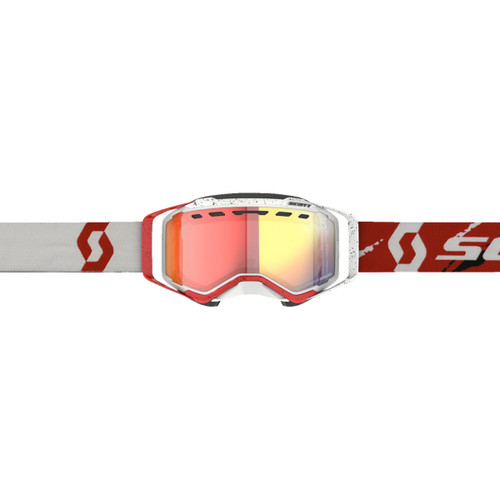 Scott #278603-1030341 - Prospect Snow Goggle - White/Red - Dual Pane - Light Sensitive - Red Chrome Lens