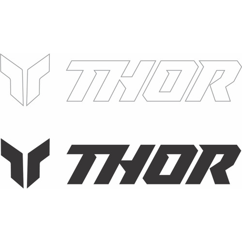 Thor - Decal Sheet - 3" - Black/White