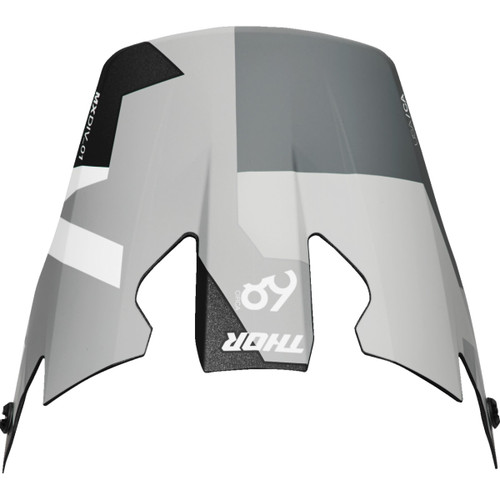 Thor - Reflex Sport Carbon Visor - Brave - Gray/White
