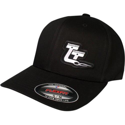 Throttle Threads #TT446H51BKXL - Throttle Threads Curved Bill Hat - Black - Large/XL