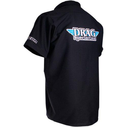 Throttle Threads #DRG26S24BK3R - Drag Specialties Shop Shirt - Black - 3XL