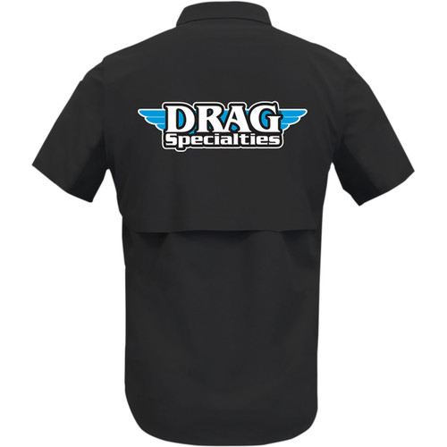 Throttle Threads #DRG31ST26BK2X - Drag Specialties Vented Shop Shirt - Black - 2XL