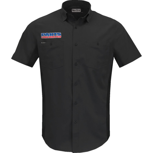 Throttle Threads #PSU37ST26BK2X - Parts Unlimited Vented Shop Shirt - Black - 2XL