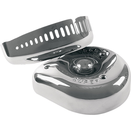 S&S Cycle #17-0004 - Slasher Air Cleaner Cover - Chrome