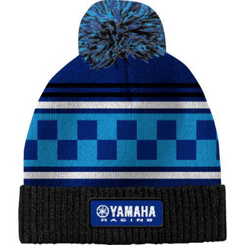 Yamaha Apparel #NP21A-H3242 - Yamaha Racing Pom Beanie - Black/Blue
