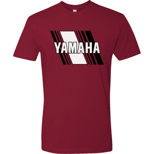 Yamaha Apparel #NP21S-M3118-XL - Yamaha Heritage Diagonal T-Shirt - Red - XL
