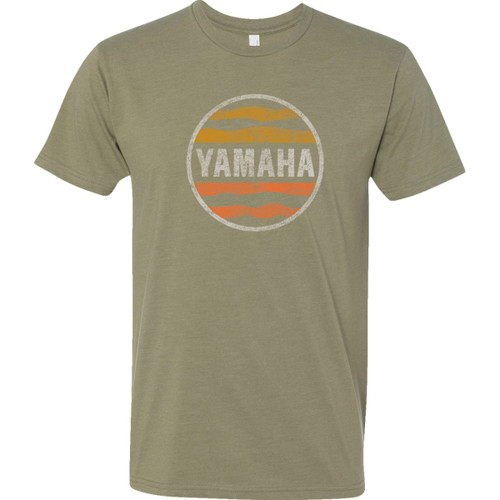 Yamaha Apparel #NP21S-M3128-2X - Yamaha Sunset T-Shirt - Olive Green - 2XL