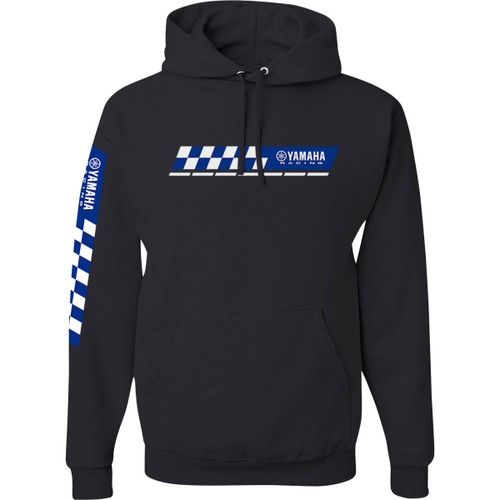 Yamaha Apparel #NP21S-M3110-L - Yamaha Racing Check Hoodie - Black - Large