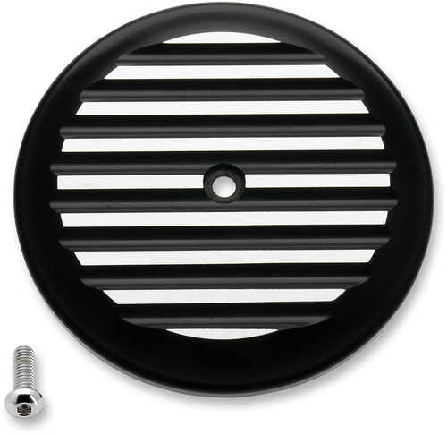 Finned Air Cleaner Cover - Black/Silver