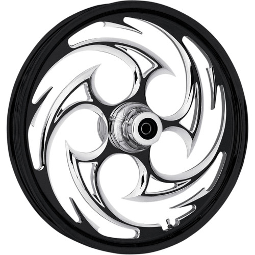 RC Components #21350-9917-85E - Wheel - Savage Eclipse - Front - Dual Disc/without ABS - Black Eclipse - 21x3.50 - '00-'07 FLT