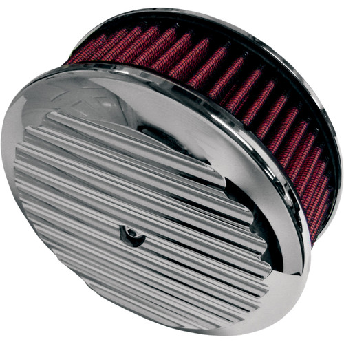 Joker Machine #02-21FN - Billet Air Cleaner Insert - Finned - Chrome