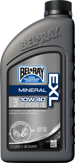 Bel-ray #99090-B1LW - EXL Mineral OIL 10w40 4T 1L (12/Case Sold EA)