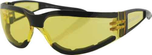 Bobster #ESH204 - Shield Ii Sunglasses Black W/Yellow Lens