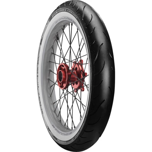Avon #641443 - Tire - Cobra Chrome AV91 - Front - 120/70-21 - Wide Whitewall - 68V