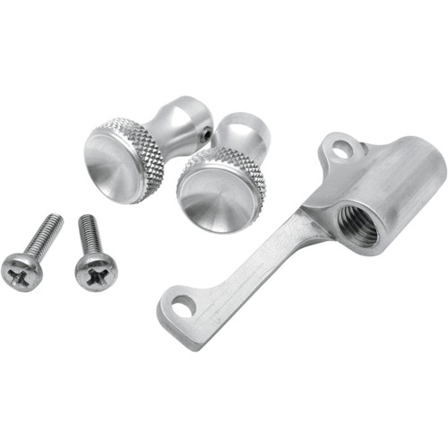 Todd's Cycle #TMK-1 - Enrichener Cable Relocation Bracket Kit with Knobs - Mikuni - Chrome