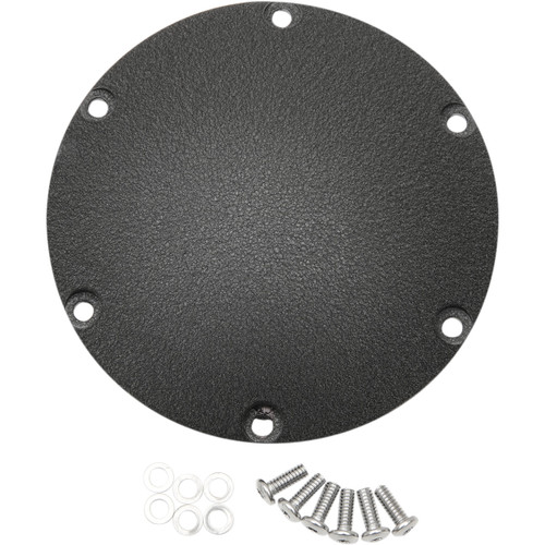 Drag Specialties - Derby Cover - Wrinkle Black - 6 Hole - '04-'22 Sportster