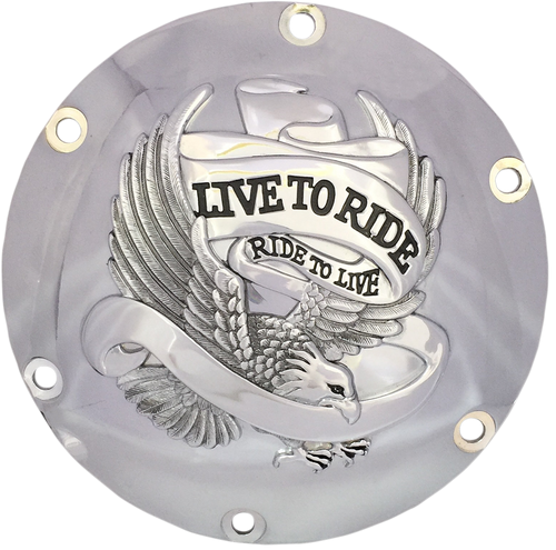 6-Hole - Chrome - Live to Ride Derby Cover