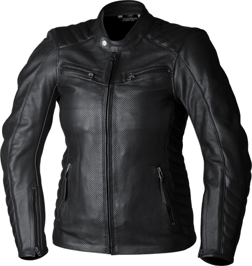 Rst #103538BLK-08 - Ladies Roadster Air Ce Jacket Black Leather Xs