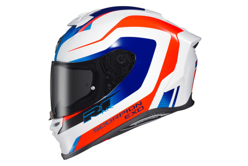 Scorpion Exo #R1-1135 - Exo-R1 Air Full Face Helmet Hive Red/White/Blue Lg