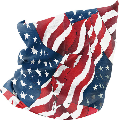 Zan #TF265 - Motley Tube Fleece Lined Wavy Flag