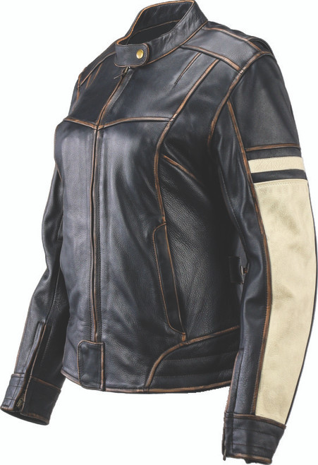Kuryakyn #094388 - Leather By River Road Dame Vintage Leather Jacket Black Womens - Small