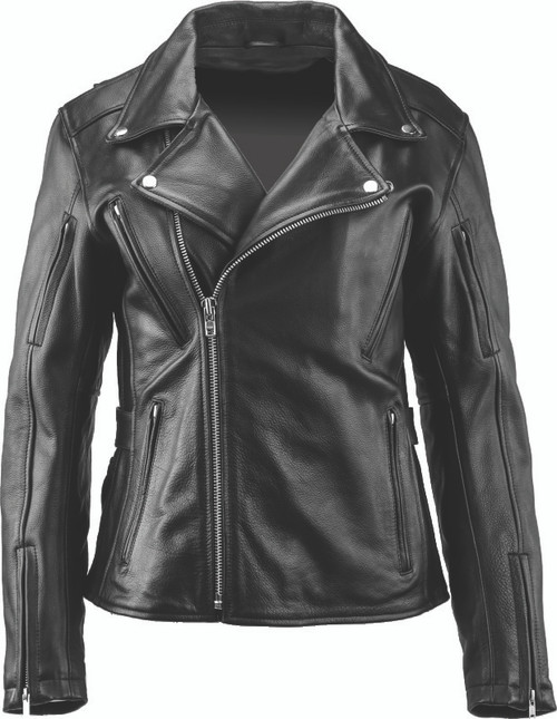 Kuryakyn #094379 - Leather By River Road Ironclad Classic Leather Jacket Black Womens - XL
