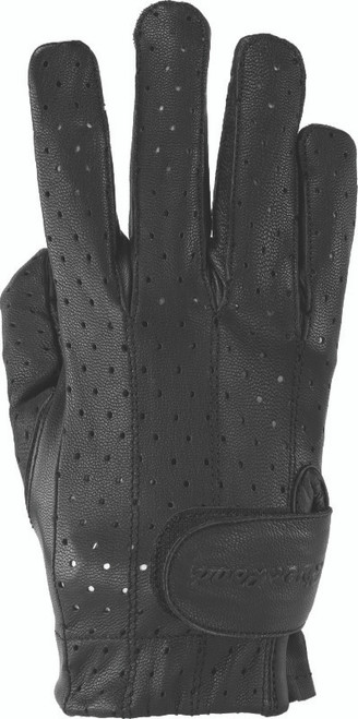 Kuryakyn #094504 - Leather By River Road Tucson Leather Perforated Gloves Black Womens - XL