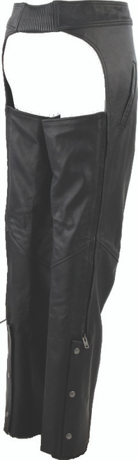 Kuryakyn #094425 - Leather By River Road Plains Leather Chaps Black Womens - Small