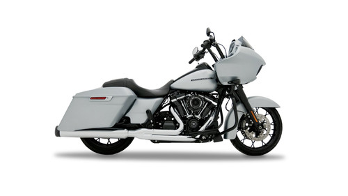 Rinehart Racing 200-1106C - 2-into-1 Exhaust for Harley Touring for 2017-Later - 2017-Later / Chrome w/ Chrome End Caps