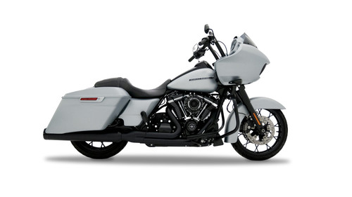 Rinehart Racing 200-1107 - 2-into-1 Exhaust for Harley Touring for 2017-Later - 2017-Later / Black w/ Black End Caps