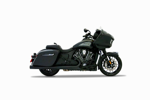 Rinehart Racing 500-0563 - 4" DBX40 Slip-On Exhaust For Indian - 2014-Later / Black with Black End Caps