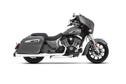 Rinehart Racing 500-0563 - 4" DBX40 Slip-On Exhaust For Indian - 2014-Later / Black with Black End Caps