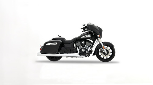Rinehart Racing 500-0565C - 4.5" DBX45 Slip-On Exhaust For Indian - 2014-Later / Chrome with Chrome End Caps
