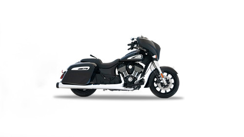 Rinehart Racing 500-0566 - 4.5" DBX45 Slip-On Exhaust For Indian - 2014-Later / Black with Black End Caps
