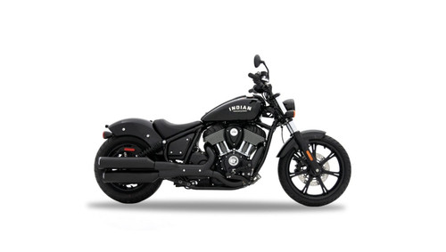 Rinehart Racing 500-1501 - Indian Chief Slip-On Mufflers - Black / Black End Cap