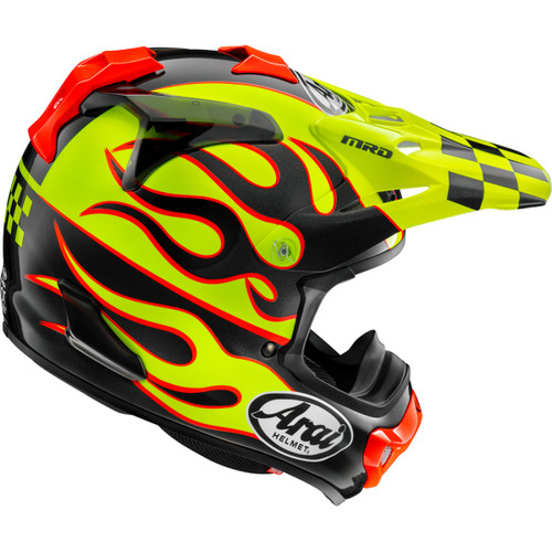 Arai Helmets #0110-8962 - VX-Pro4 Helmet - Flame - Yellow - Large