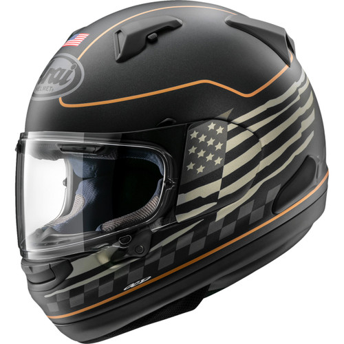 Arai Helmets #0101-15955 - Signet-X Helmet - US Flag - Black Frost - Medium